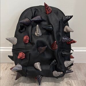 Madpax Black Backpack with Multicolor Spikes